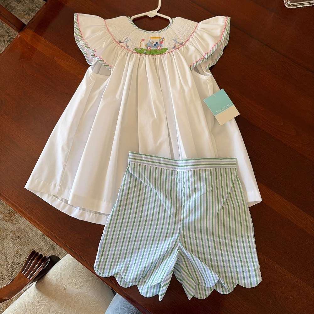 Smocked golf set